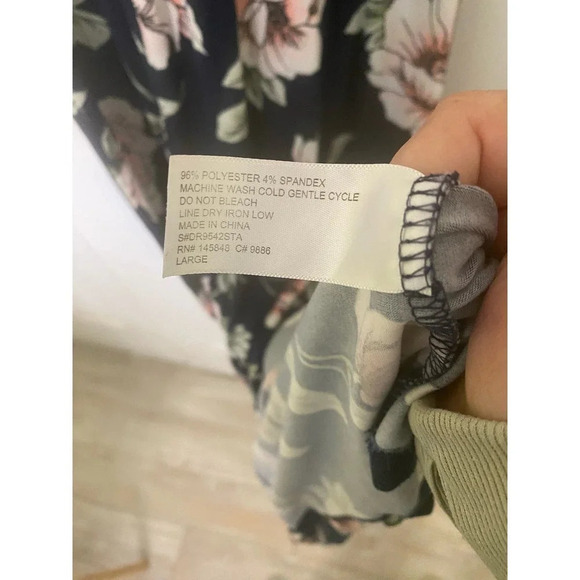 French Grey Zoe Knit Floral Maxi Dress Size Large - Picture 7 of 7